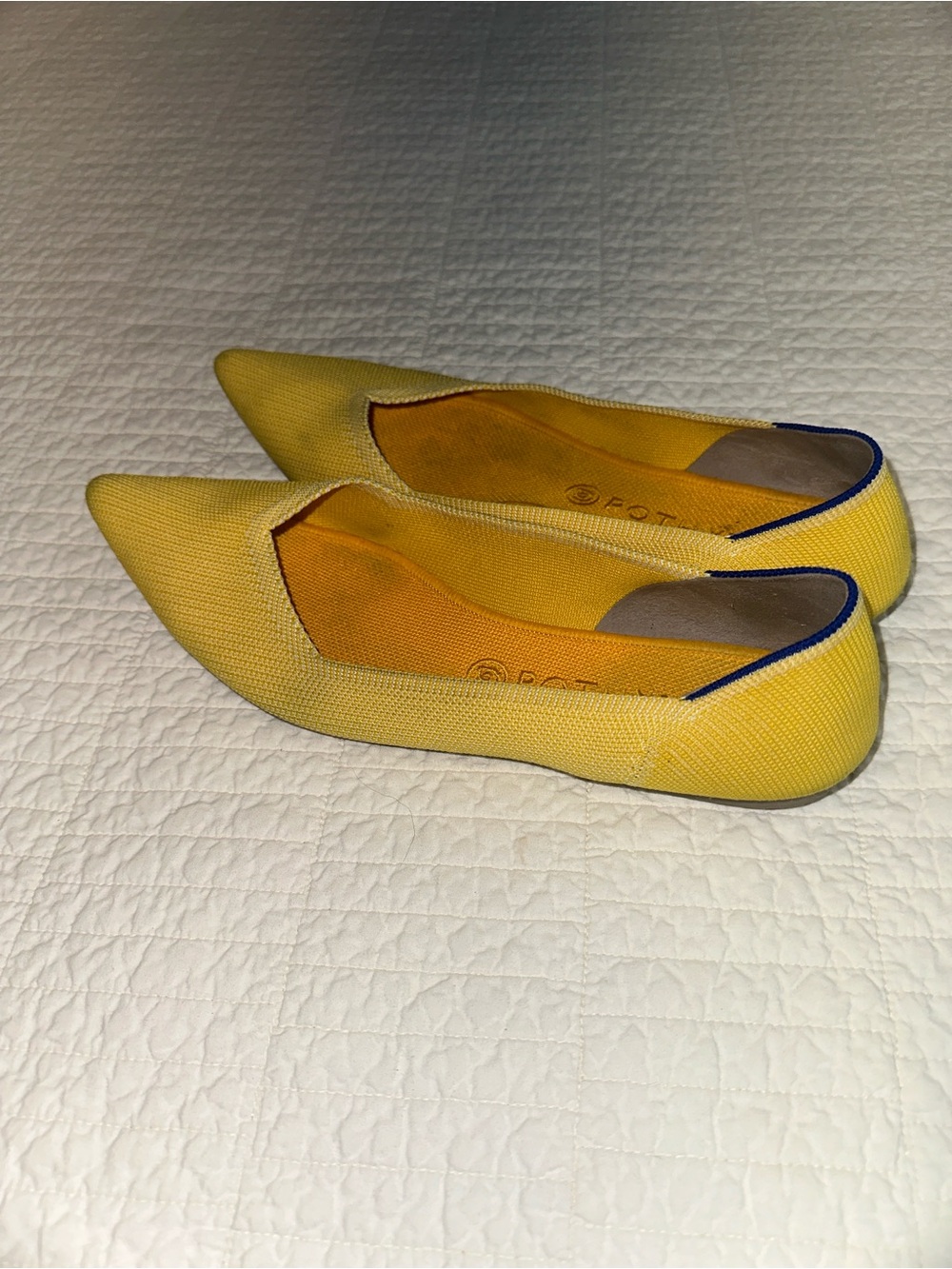 Rothy’s The Point Flat Marigold Mustard size 12 pointed toe - Picture 4 of 6